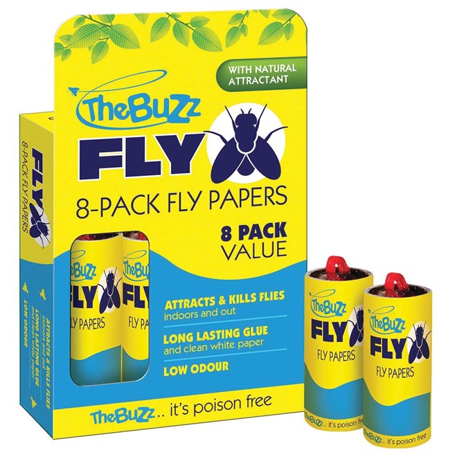 The Buzz Fly Papers 8Pk