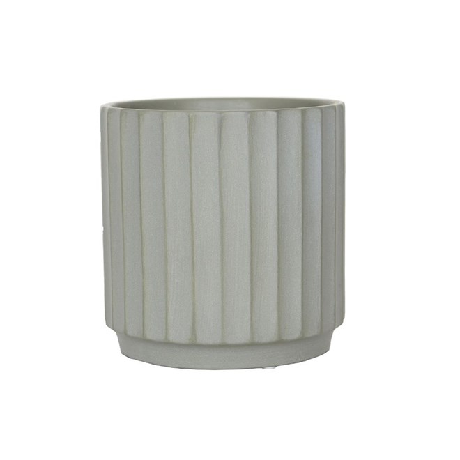 Cedar Tapered Cylinder Pot - Sage 23 x 23cm - Large