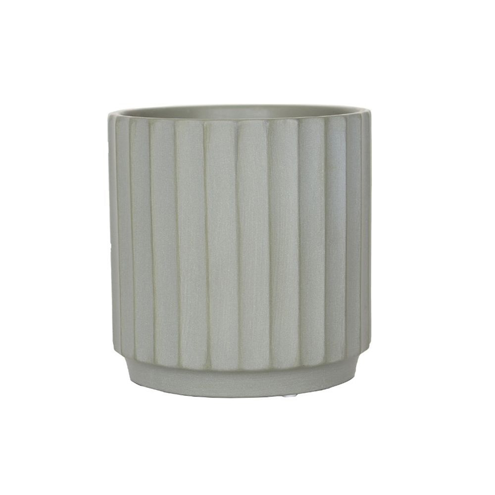 Cedar Tapered Cylinder Pot - Sage 16 x 16cm - Medium