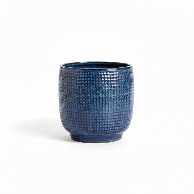 Kyoto Egg Pot Blue 16 x16.5cm - Small