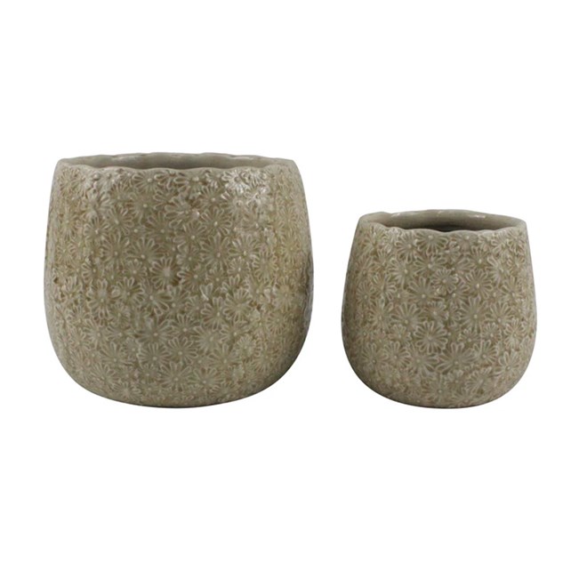 Grace Drum Pot Honey 26 x 21.5cm - Large