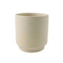 Yoko Pedestal Pot  Ecru 15 x 16cm- Small