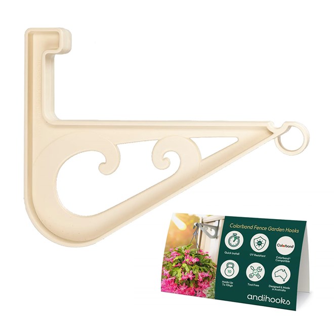 Andihooks® Federation Classic Cream Colorbond Fence Hooks