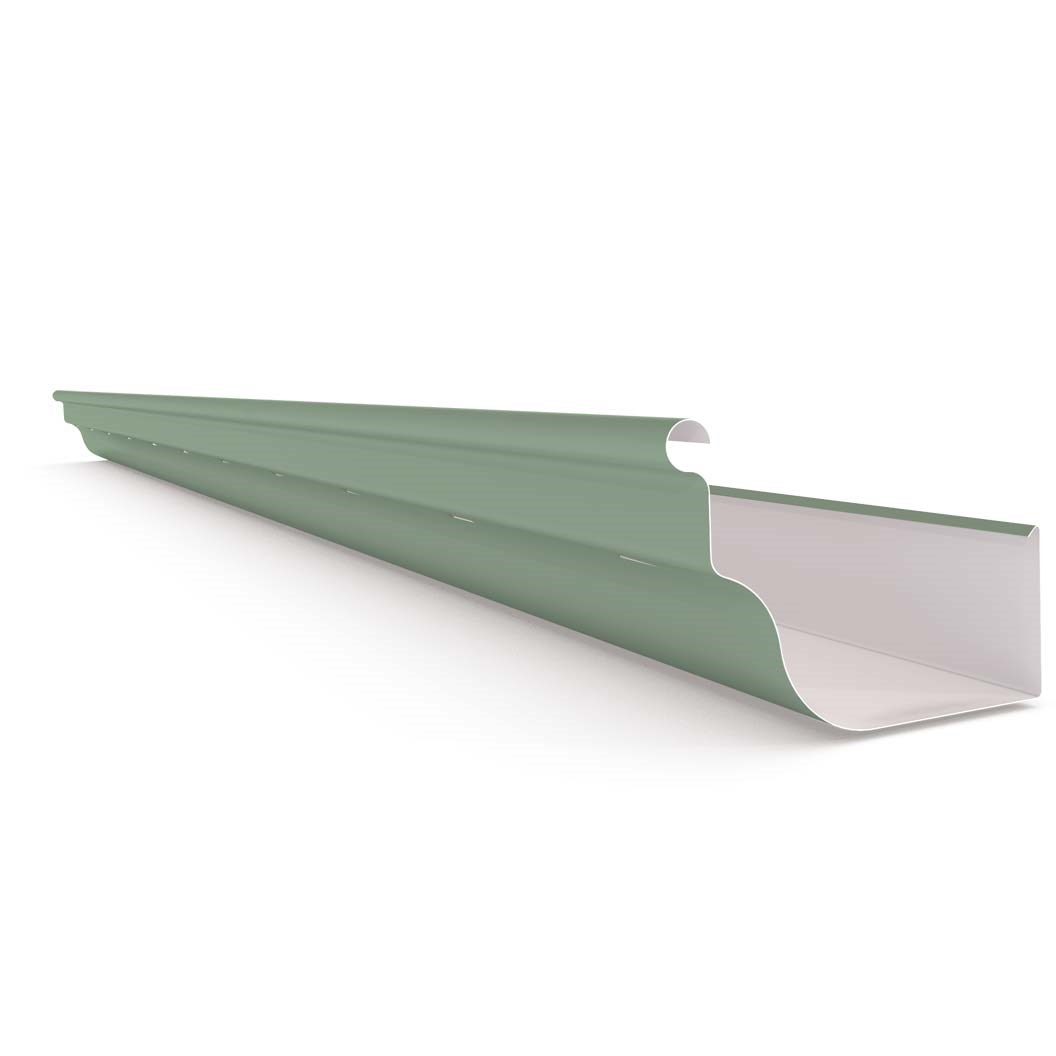 OG Gutter 125 Slotted Mist Green