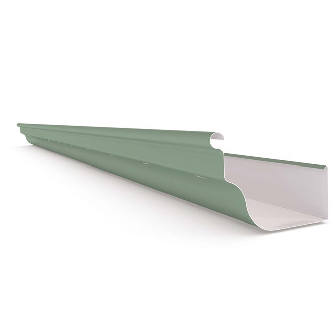 OG Gutter 125 Slotted Mist Green
