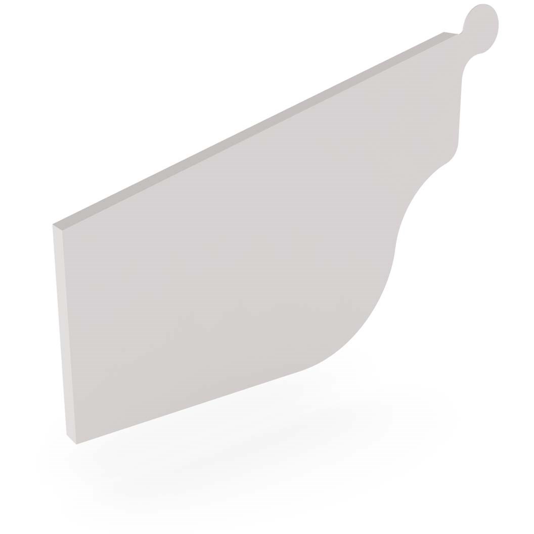 OG Gutter 125 Stop End Left Hand Gull Grey