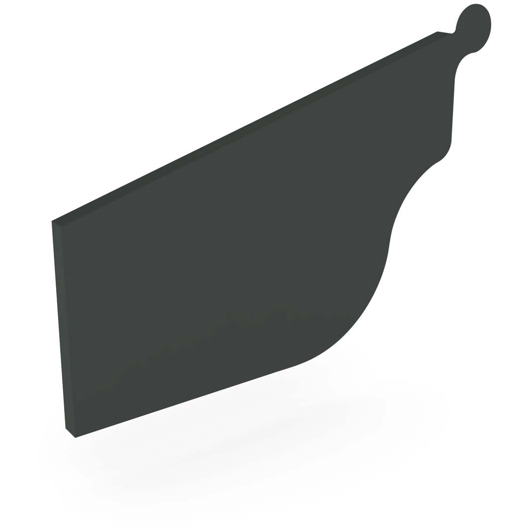 OG Gutter 125 Stop End Left Hand Gun Metal Grey