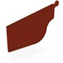 OG Gutter 125 Stop End Left Hand Heritage Red
