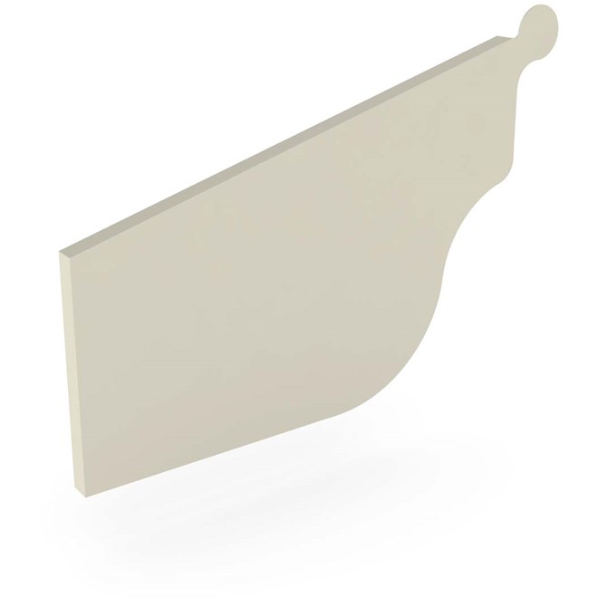 OG Gutter 125 Stop End Left Hand Moss Vale Sand