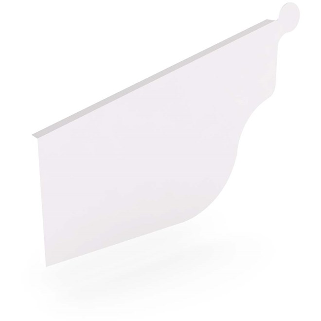 OG Gutter 125 Stop End Left Hand Off White