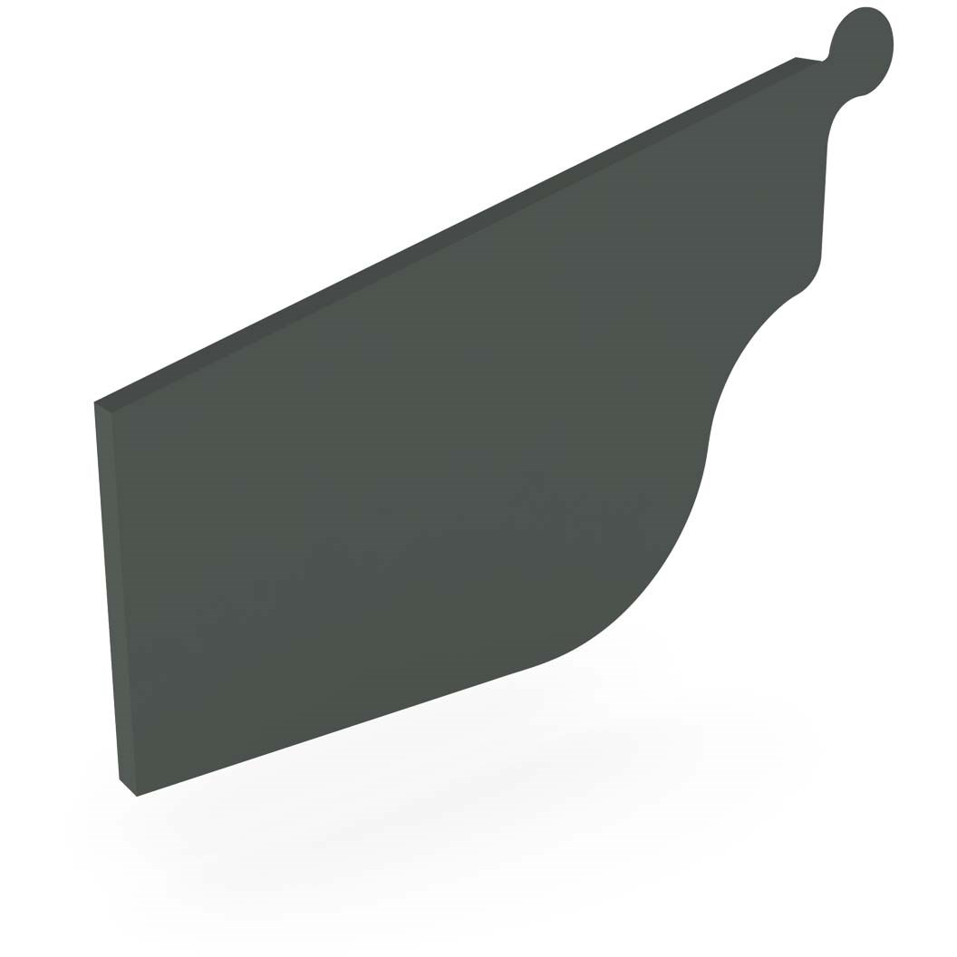 OG Gutter 125 Stop End Left Hand Slate Grey