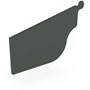 OG Gutter 125 Stop End Left Hand Slate Grey