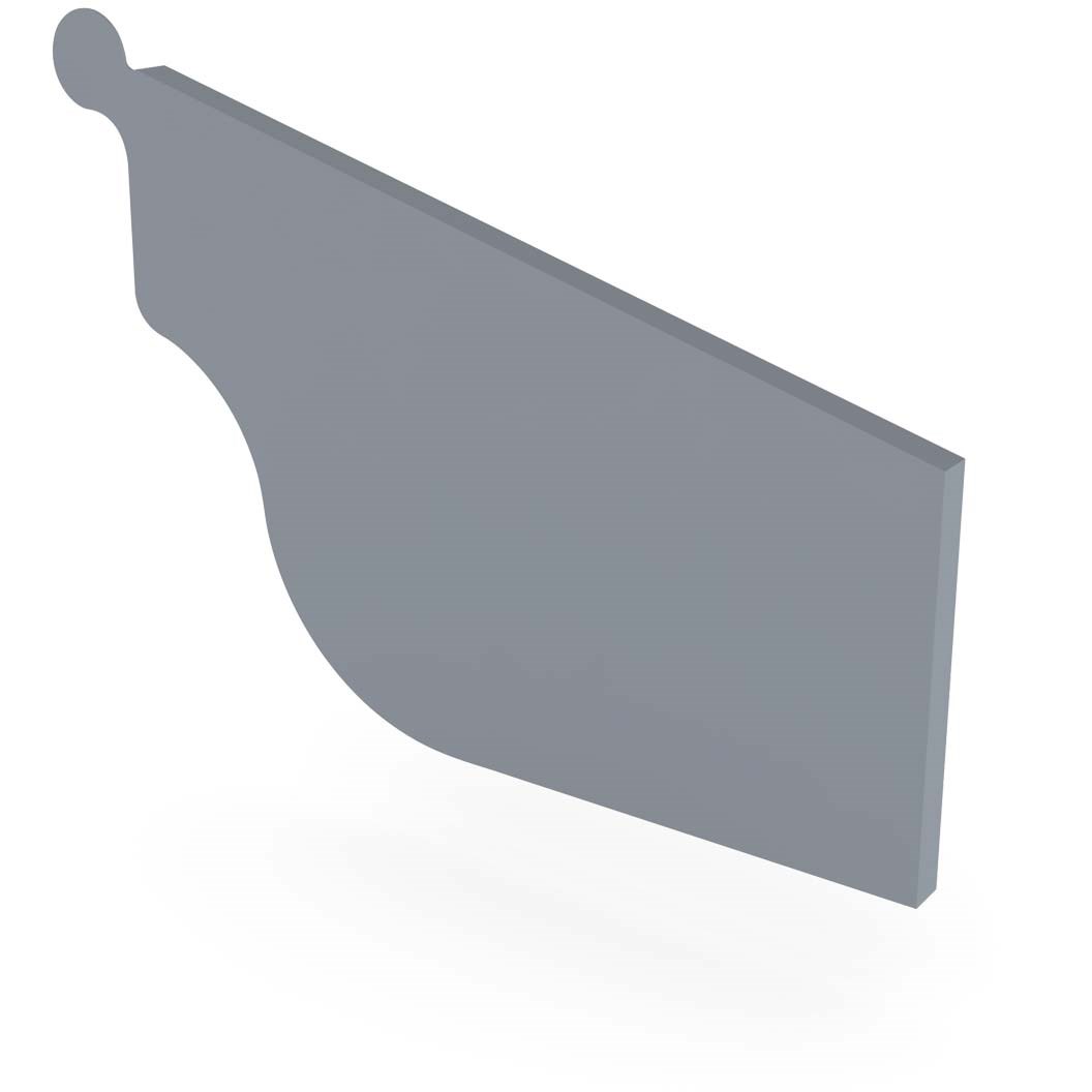 OG Gutter 125 Stop End Right Hand Armour Grey