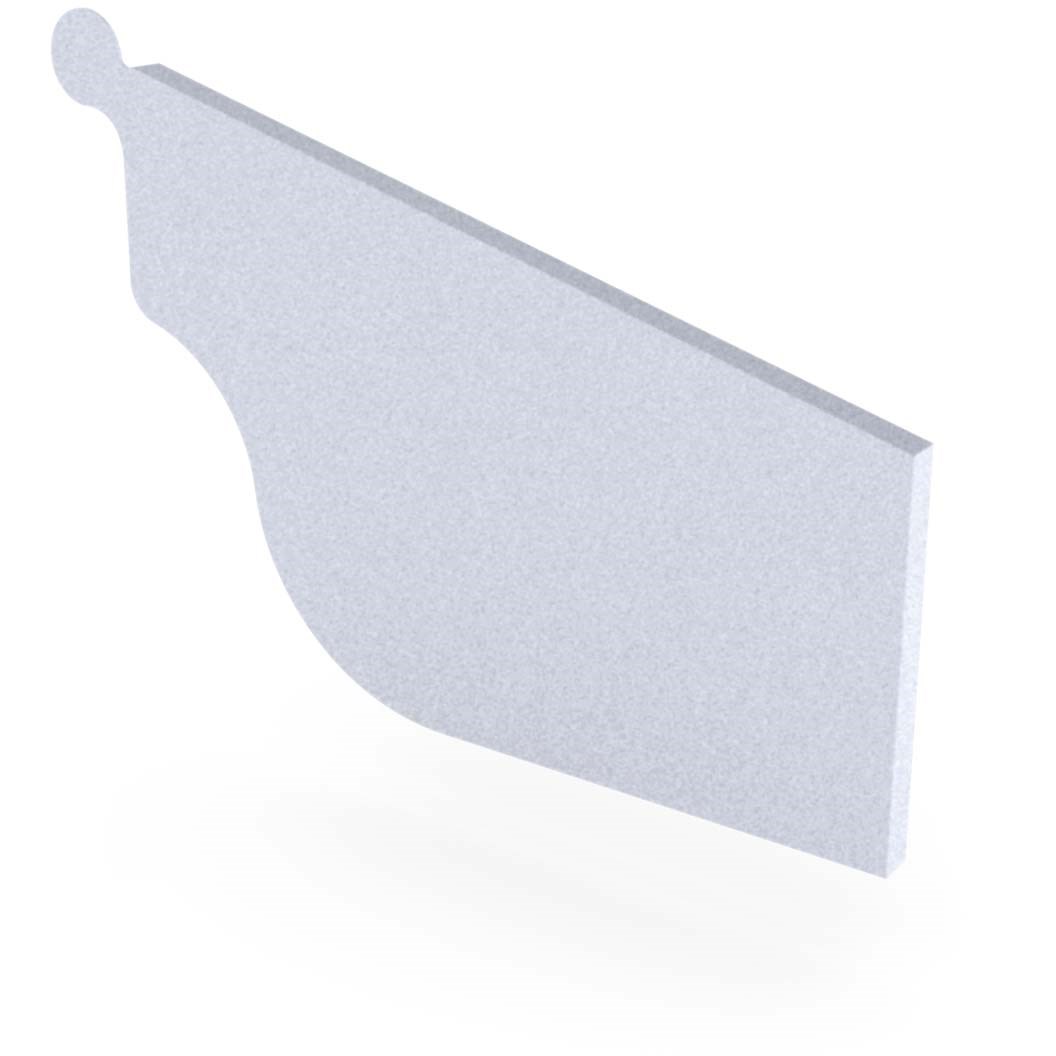 OG Gutter 125 Stop End Right Hand Zinc/Aluminium