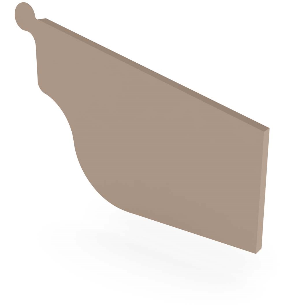 OG Gutter 125 Stop End Right Hand Beige