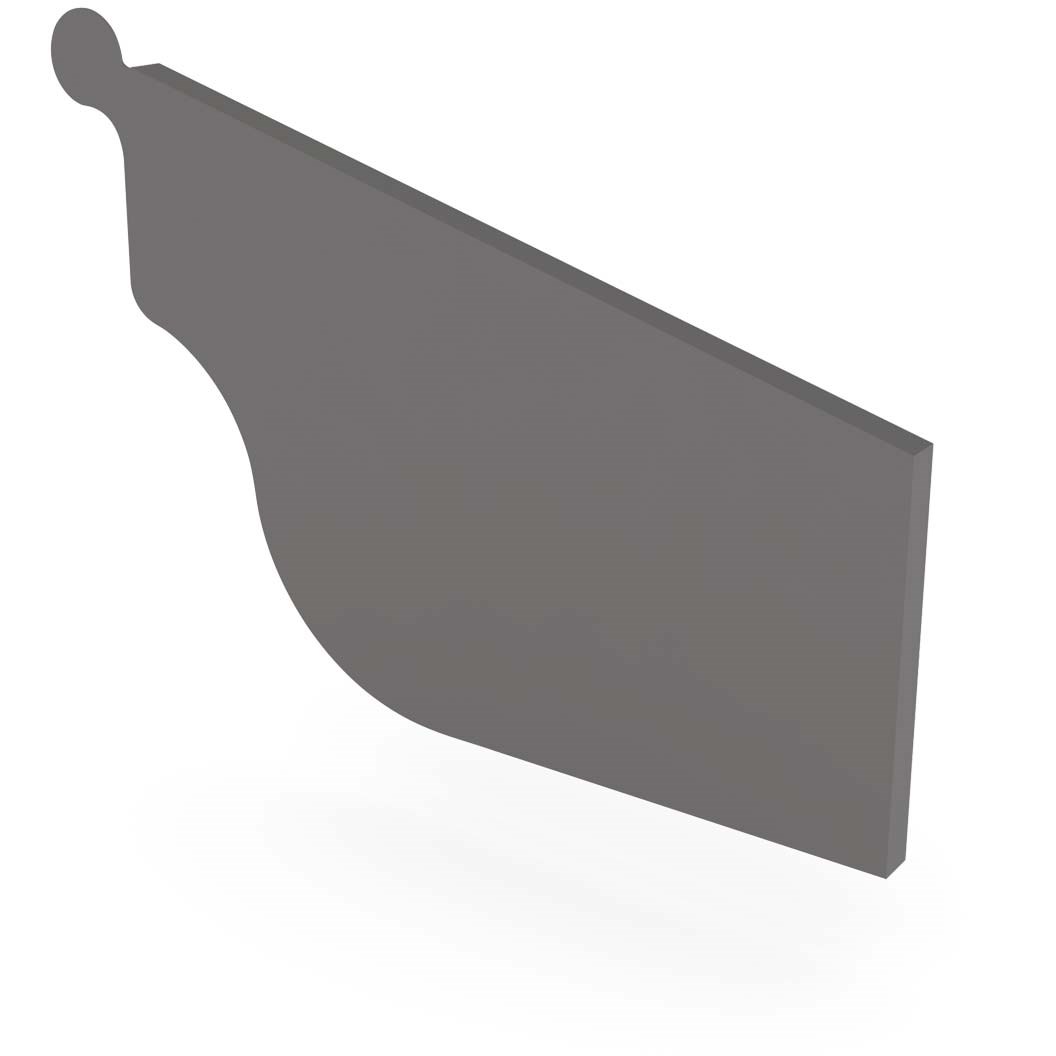 OG Gutter 125 Stop End Right Hand Cobblestone