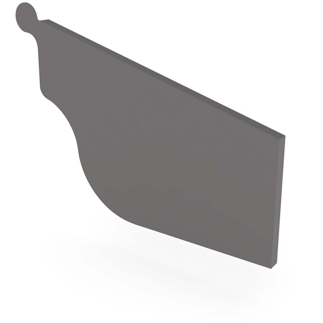 OG Gutter 125 Stop End Right Hand Cobblestone