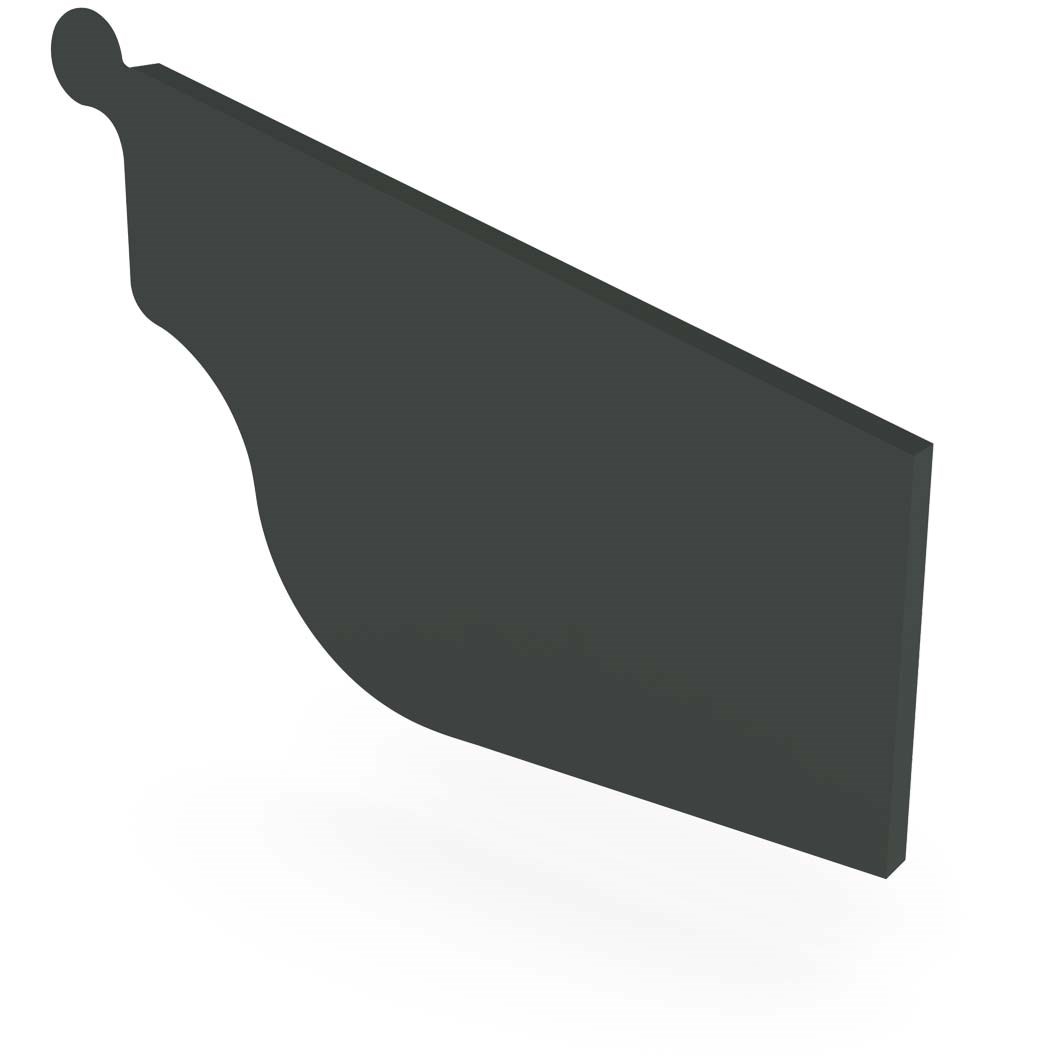 OG Gutter 125 Stop End Right Hand Gun Metal Grey