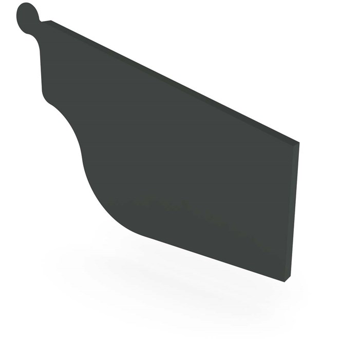 OG Gutter 125 Stop End Right Hand Gun Metal Grey