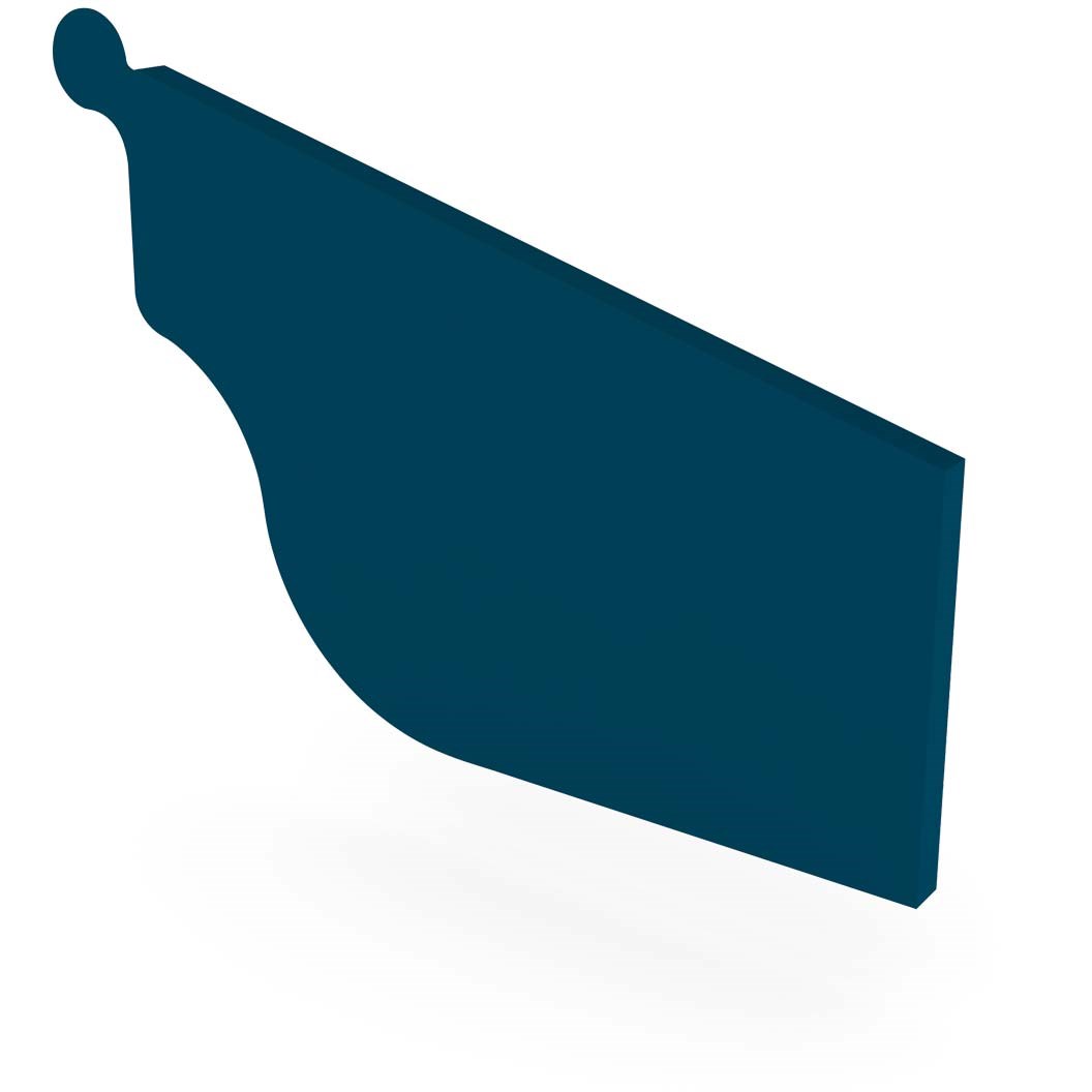 OG Gutter 125 Stop End Right Hand Mountain Blue