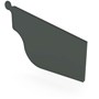 OG Gutter 125 Stop End Right Hand Slate Grey