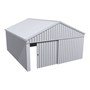 Domestic Gable Roof Shed Double Garage 5.45 x 6.21 x 2.4m Double Gable End Sliding Doors Zinc/Al