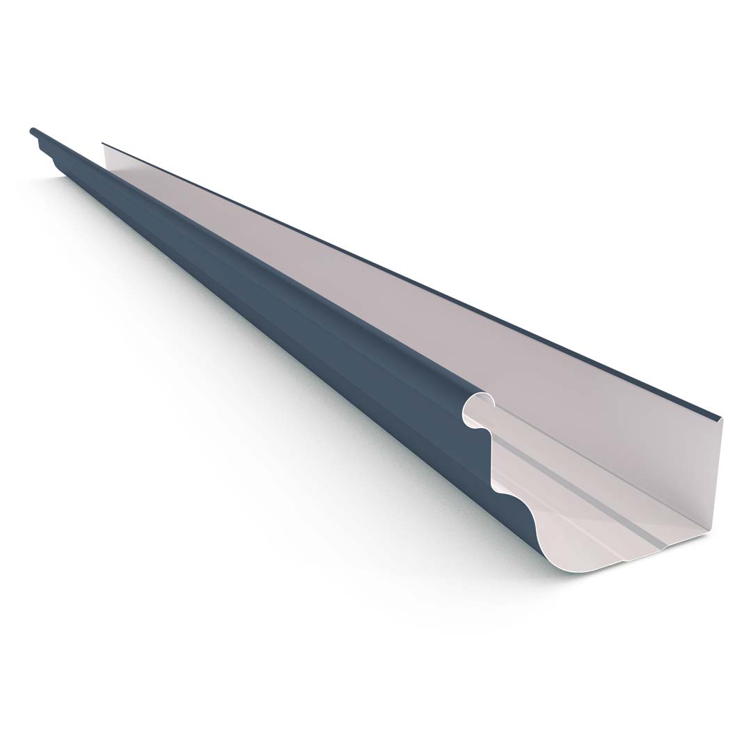 OG Gutter 125 Ribbed Dark Stone