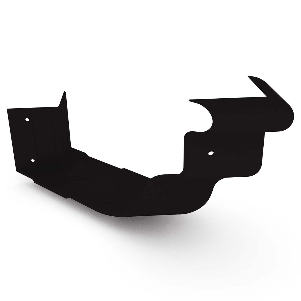 OG Gutter 125 Ribbed External Cast Angle Ebony