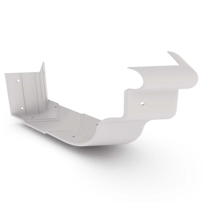 OG Gutter 125 Ribbed External Cast Angle Gull Grey