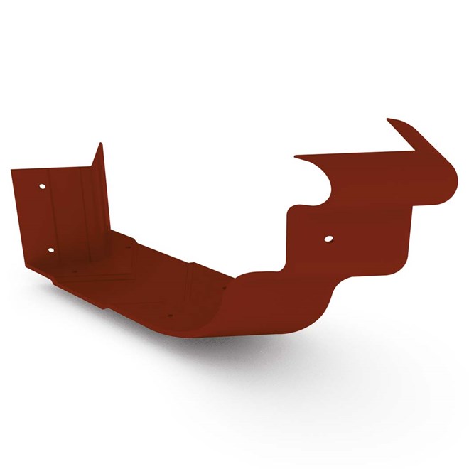 OG Gutter 125 Ribbed External Cast Angle Heritage Red