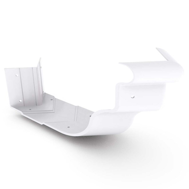OG Gutter 125 Ribbed External Cast Angle Off White