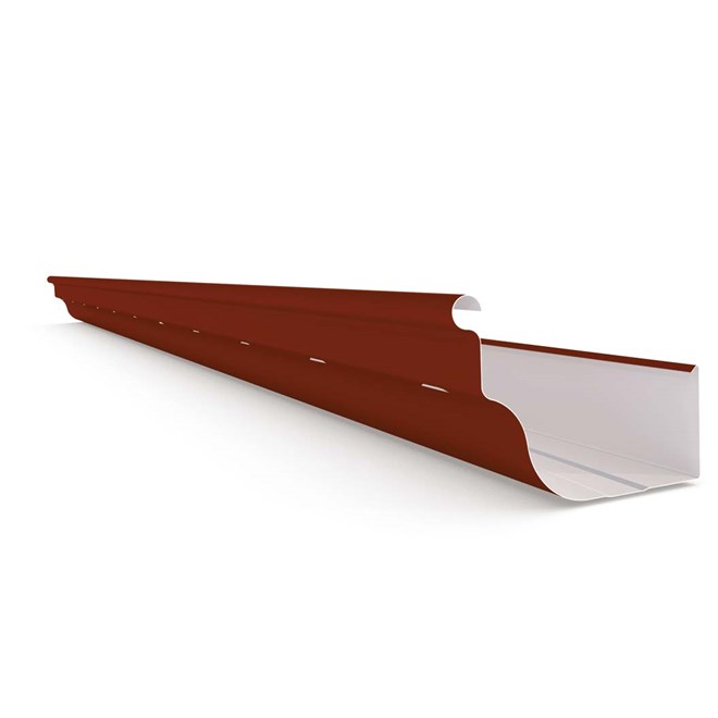 OG Gutter 125 Ribbed Slotted Heritage Red