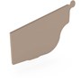 OG Gutter 125 Ribbed Stop End Left Hand Beige