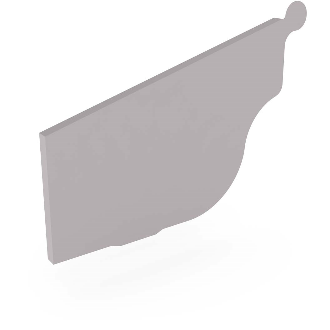 OG Gutter 125 Ribbed Stop End Left Hand Birch