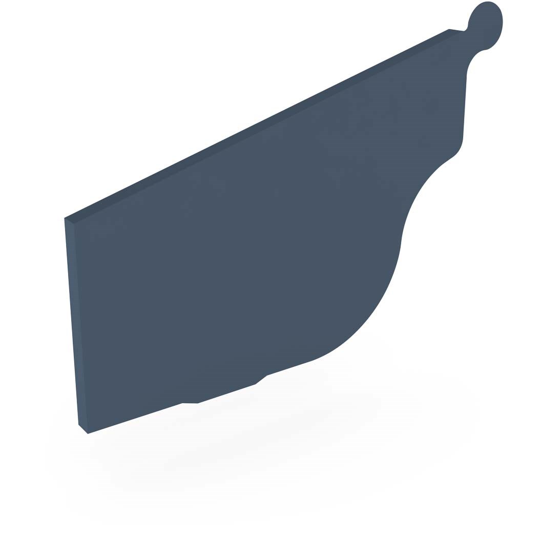 OG Gutter 125 Ribbed Stop End Left Hand Dark Stone