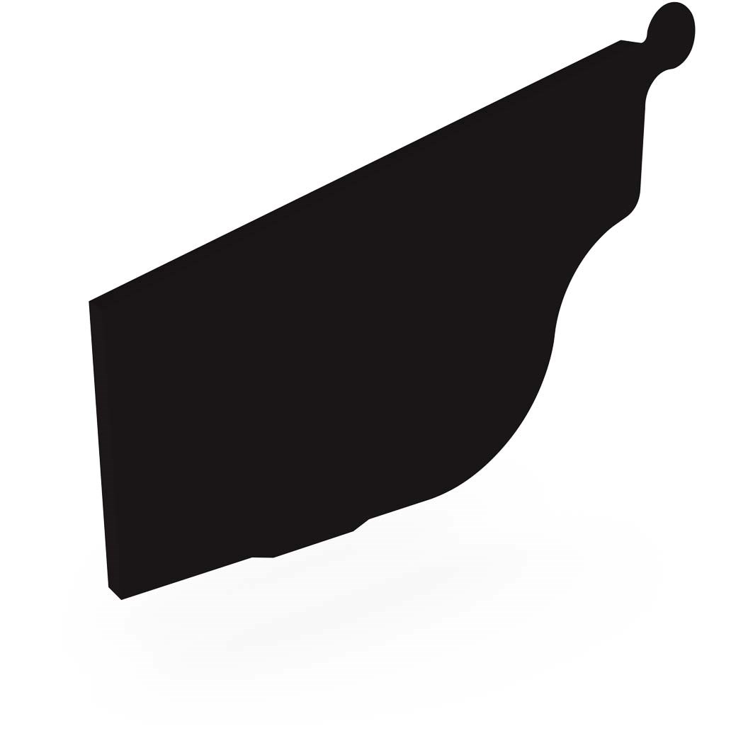 OG Gutter 125 Ribbed Stop End Left Hand Ebony