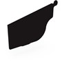 OG Gutter 125 Ribbed Stop End Left Hand Ebony