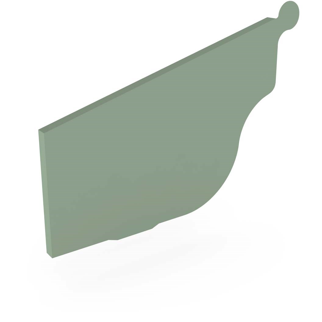 OG Gutter 125 Ribbed Stop End Left Hand Mist Green
