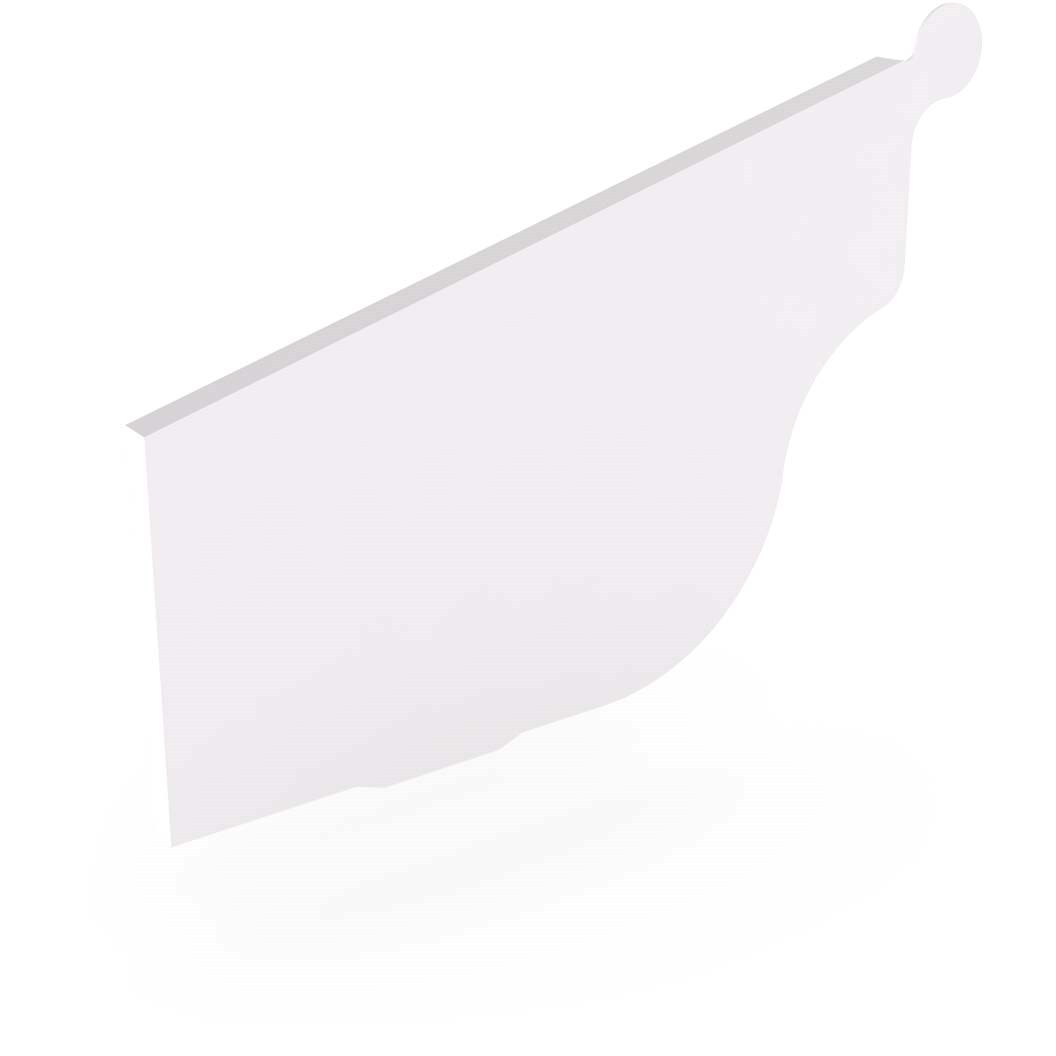 OG Gutter 125 Ribbed Stop End Left Hand Off White