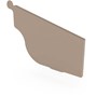 OG Gutter 125 Ribbed Stop End Right Hand Beige