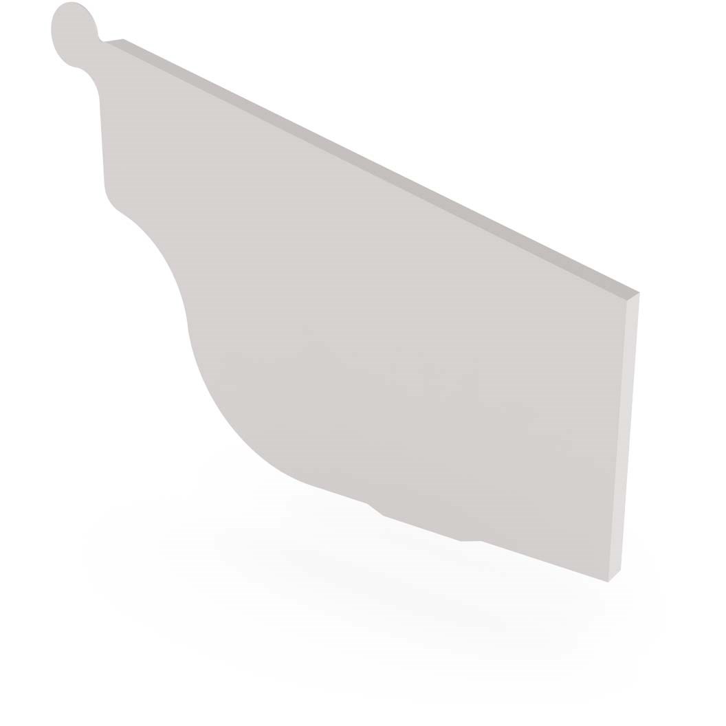 OG Gutter 125 Ribbed Stop End Right Hand Gull Grey
