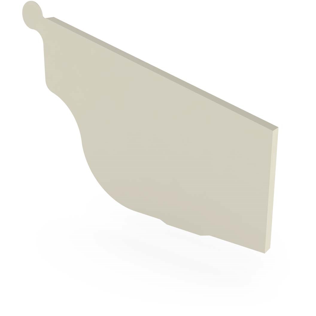 OG Gutter 125 Ribbed Stop End Right Hand Moss Vale Sand