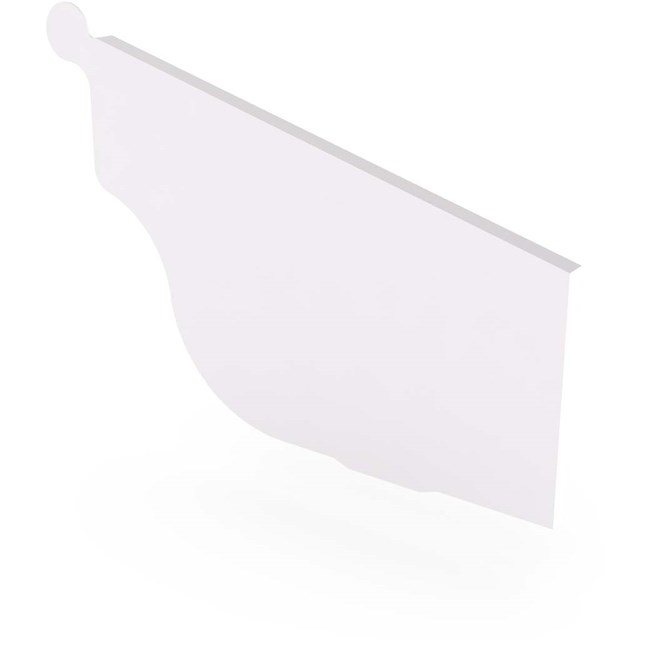 OG Gutter 125 Ribbed Stop End Right Hand Off White