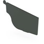 OG Gutter 125 Ribbed Stop End Right Hand Slate Grey