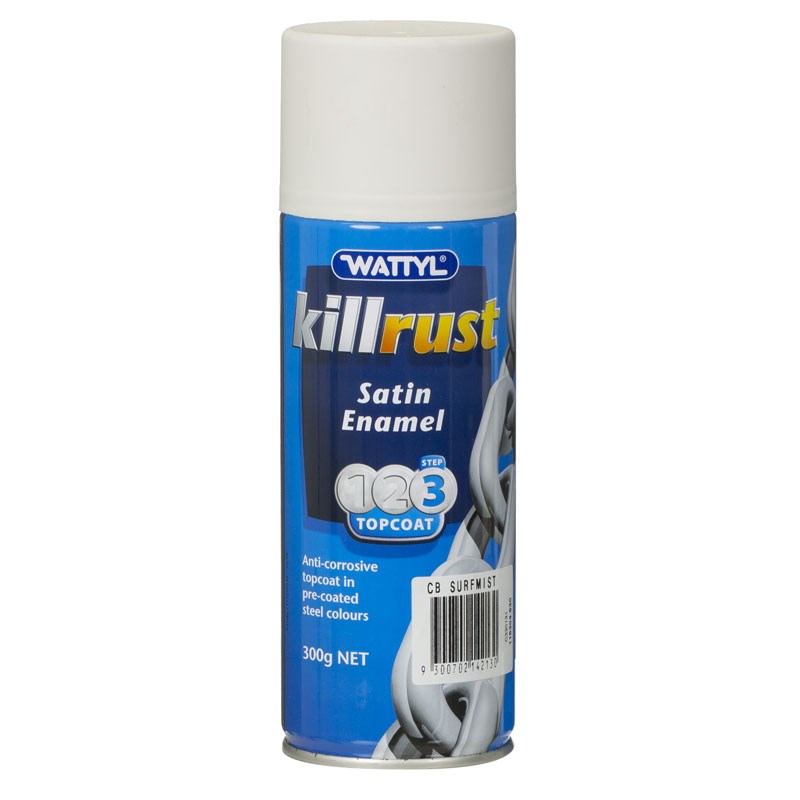 Wattyl Killrust Satin Enamel Surfmist Aerosol