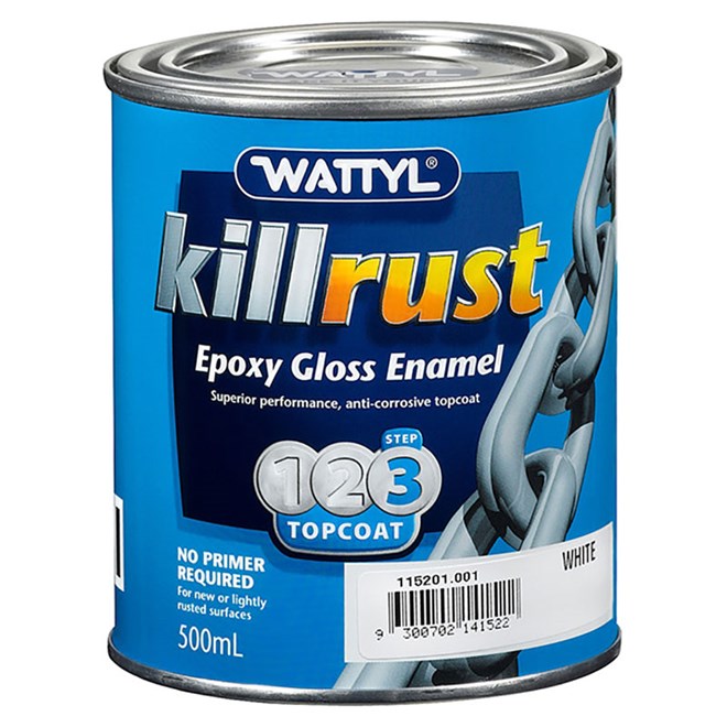 Wattyl Killrust Gloss Enamel White 500ml