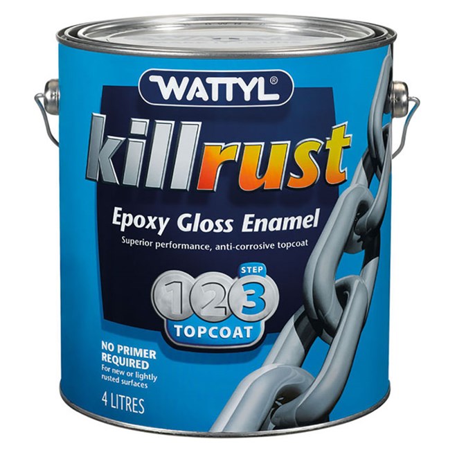 Wattyl Killrust Gloss Enamel White 4L