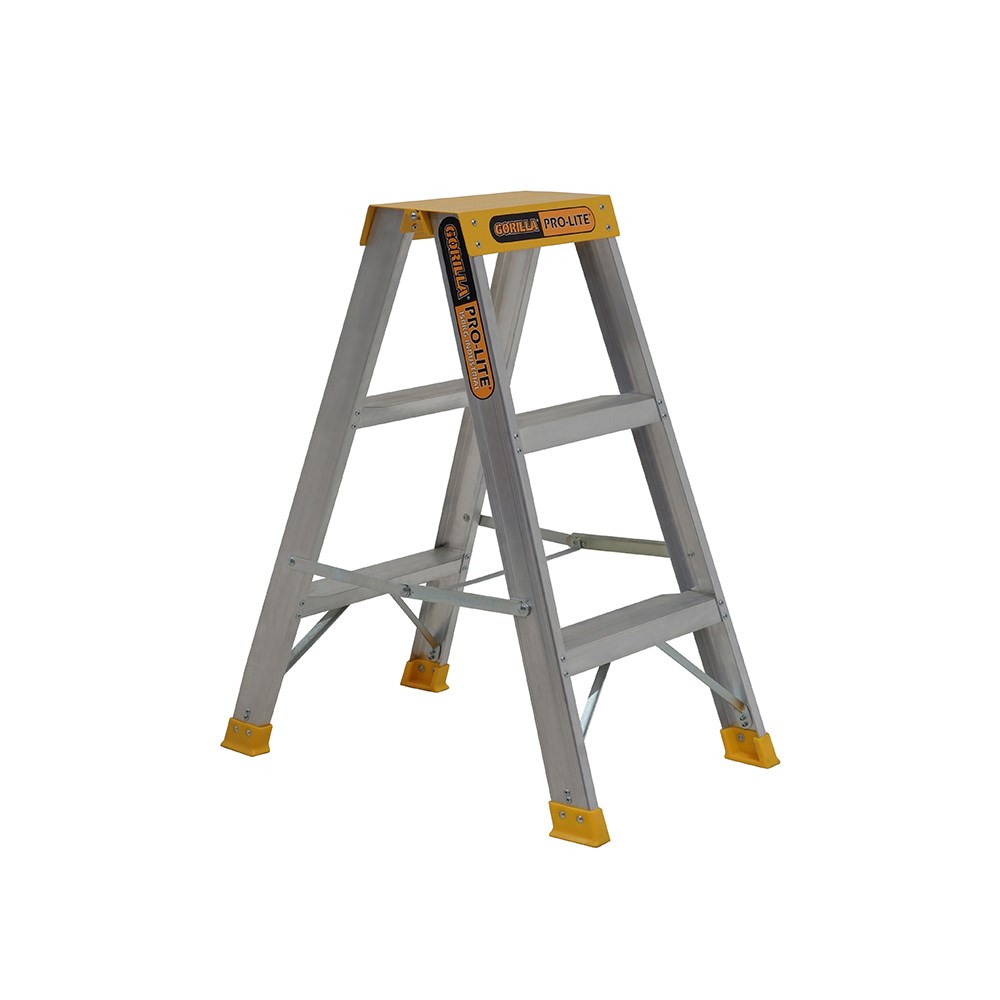 Gorilla 3 Step Double Sided Pro-Lite® Aluminium Ladder