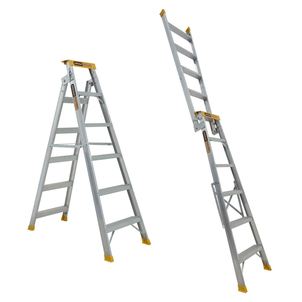 Gorilla 6 Step Pro-Lite® Aluminium Dual Purpose Ladder