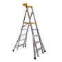 Gorilla 5-8 Step Compact Height Adjustable Aluminium Platform Ladder